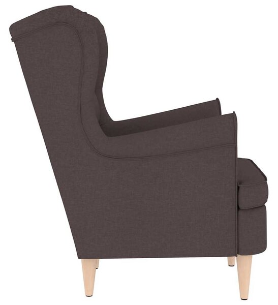 Sötétbarna szövetfotel 74 x 84 x 100 cm