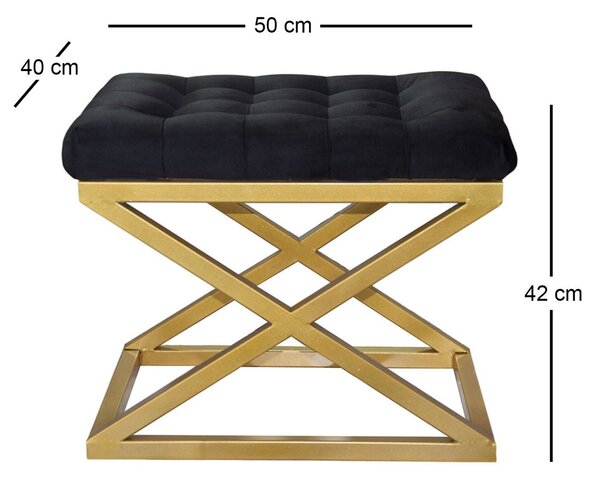 Atelier Del Sofa Puff Arany Fekete Capraz - Arany, Fekete