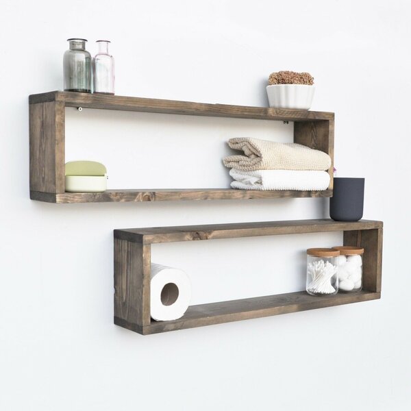 Hanah Home Wall Shelf Walnut Aa007