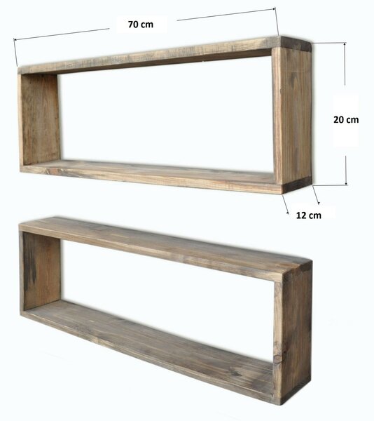 Hanah Home Wall Shelf Walnut Aa007