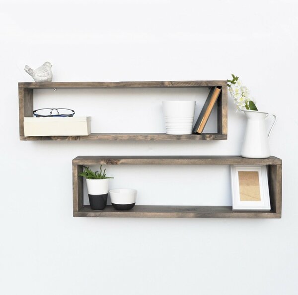 Hanah Home Wall Shelf Walnut Aa007