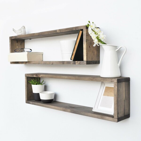 Hanah Home Wall Shelf Walnut Aa007