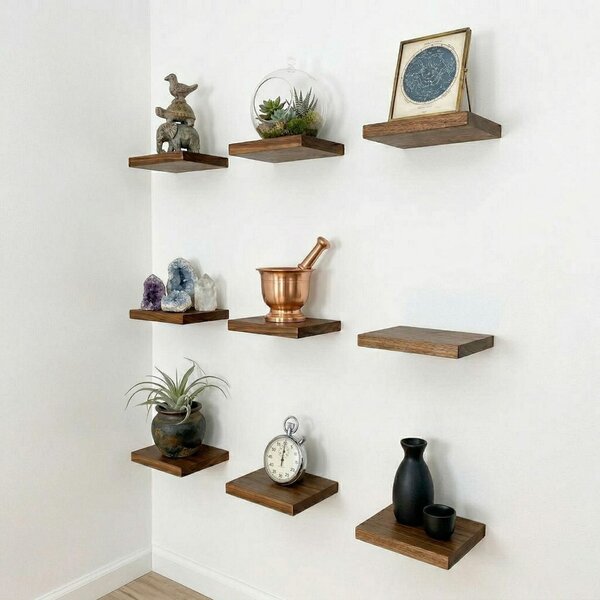 Hanah Home Decorative Wooden Wall Shelf Wooden R-Raf319