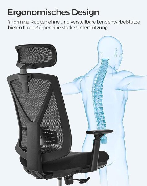 Ergonomikus irodai szék lábtartóval, maximális terhelés 150 kg, fekete