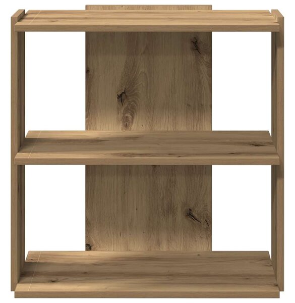 3 szintes kézműves tölgy szerelt fa könyvespolc 60 x 30 x 60 cm