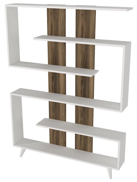 Hanah Home könyvespolc White Walnut Rain - fehér, dió