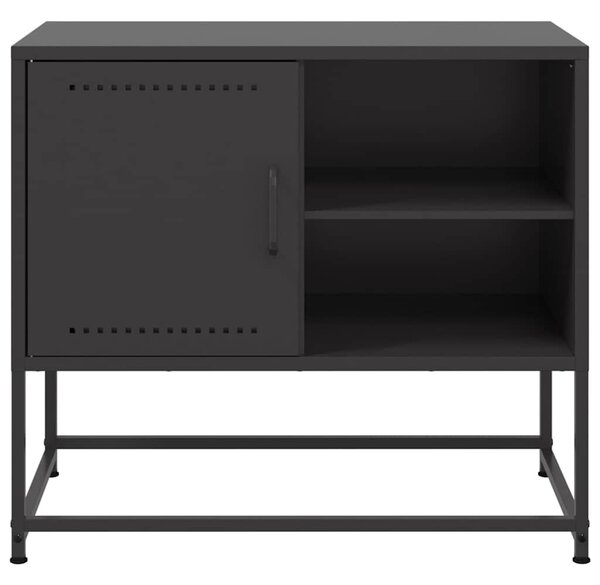 Fekete acél TV-szekrény 68 x 39 x 60,5 cm