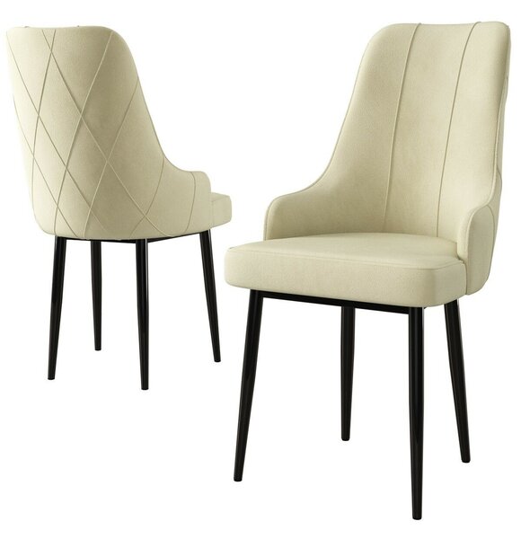 Hanah Home Szék szett (2 db) Cream Black Trex - Krém, Fekete
