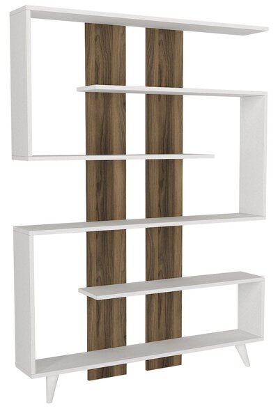 Hanah Home könyvespolc White Walnut Rain - fehér, dió