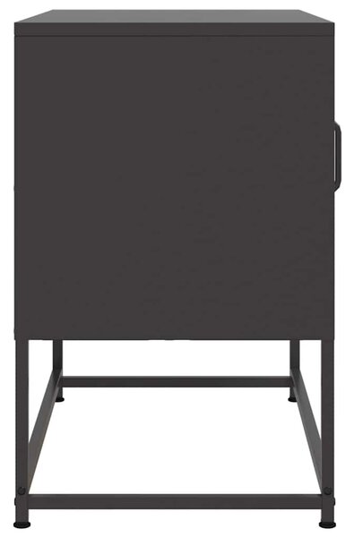 Fekete acél TV-szekrény 68 x 39 x 60,5 cm