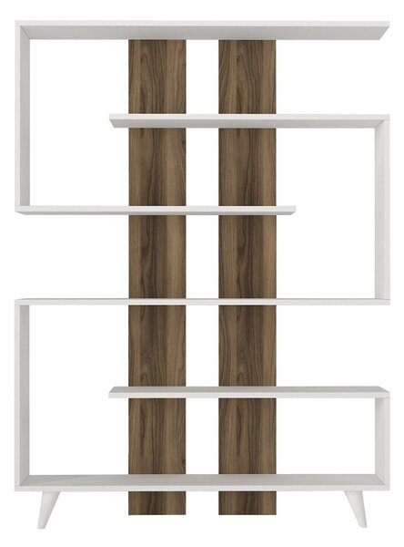 Hanah Home könyvespolc White Walnut Rain - fehér, dió