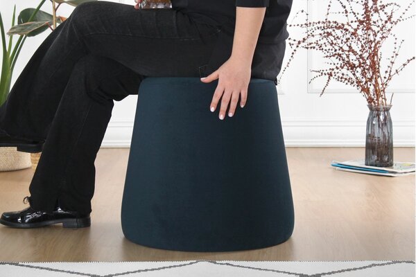 Atelier Del Sofa Puff Sötétkék Broch - Sötétkék