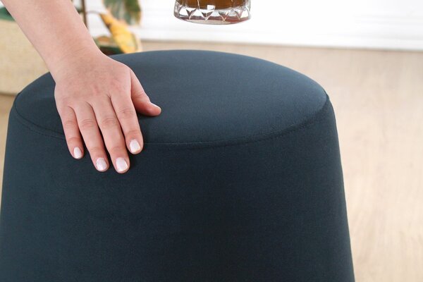 Atelier Del Sofa Puff Sötétkék Broch - Sötétkék
