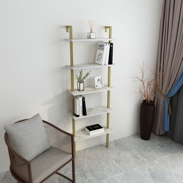 Hanah Home Piante könyvespolc - Fehér, Arany