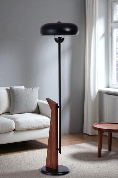 Opviq Floor Lamp Black Walnut 8956-1