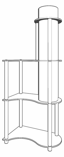 Opviq Floor Lamp Walnut KS-11120