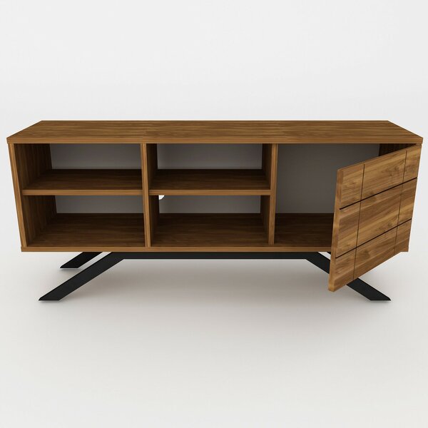 Hanah Home TV Stand Black Walnut North - Black, Walnut