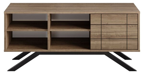 Hanah Home TV Stand Black Walnut North - Black, Walnut