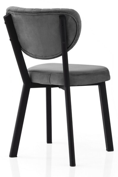 Hanah Home Szék szett (2 darabos) Fekete Antracit Beta - 839 V2