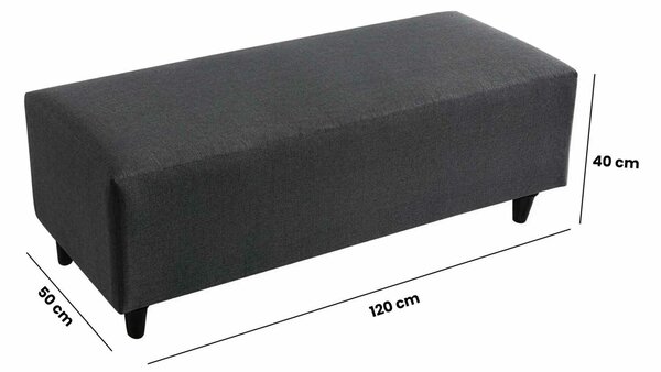 Atelier Del Sofa Flavia puff, sötétszürke