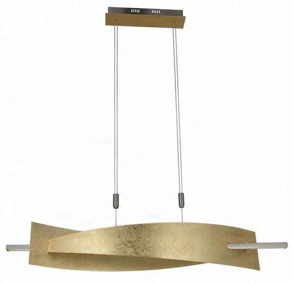 Lucande LED-es függőlámpa Marija, 101 cm, arany színű, fényerőszabályzóval, dimmelhető, Sárgaréz / arany, Nappali / Étkező, fém, Modern