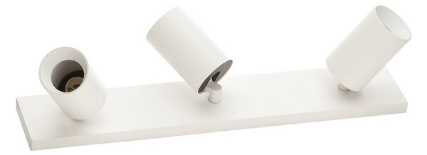 Arcchio Brinja spotlámpa, fehér, szögletes, Ø 6 cm, 3 izzós, GU10, dimmelhető, Fehér / opál, Folyosó, Alumínium, Modern
