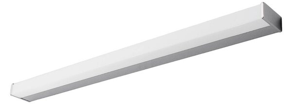 Lindby LED fali lámpa Philippa, szögletes, 89 cm, króm, IP44, Króm / ezüst, Fürdőszoba, fém, Modern