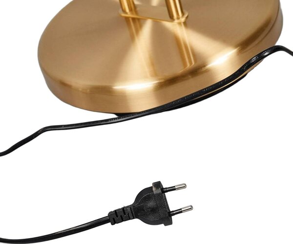 Lindby LED állólámpa Josefin, sárgaréz, olvasólámpa, dimmelhető, dimmelhető, Sárgaréz / arany, Nappali / Étkező, fém, Modern