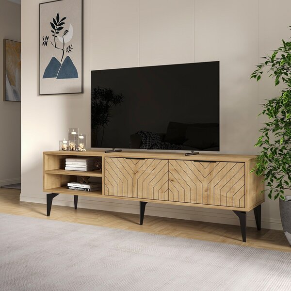 Hanah Home TV Stand Sapphire Oak Regina - Sapphire Oak