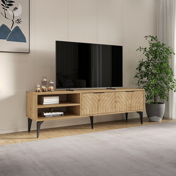 Hanah Home TV Stand Sapphire Oak Regina - Sapphire Oak