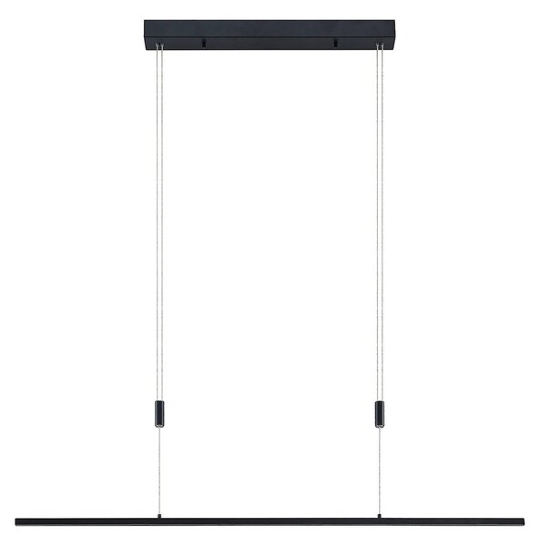 Lucande Stakato LED függő lámpa, 120 cm, 6 izzós, dimmelhető, dimmelhető, Fekete, Nappali / Étkező, fém, Modern
