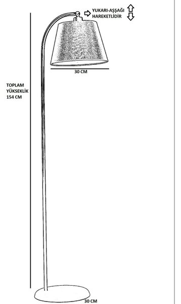 Opviq Floor Lamp Gold Grey 8736-4