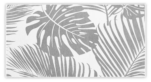 L'essential Maison Fouta (Strandtörölköző) Antracit White Leaf - Antracit