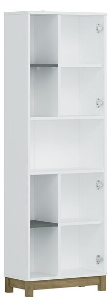 Hanah Home Könyvespolc Fehér Dió Venaro Nagy - Fehér, Dió