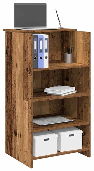 Recepciós pult antik fa 55x50x103,5 cm szerelt fa