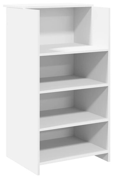 Fehér, rétegelt fa recepciósasztal 55 x 50 x 103,5 cm