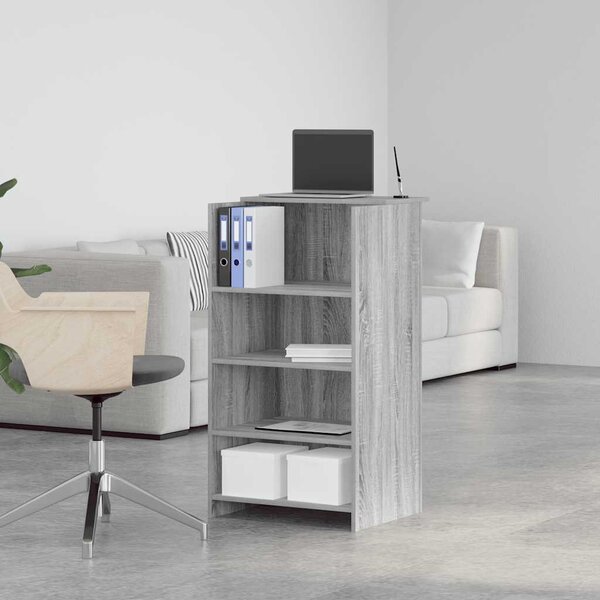 Recepciós pult szürke sonoma 55x50x103,5 cm szerelt fa