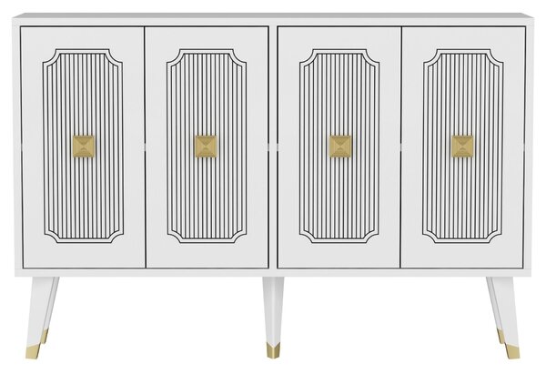 Hanah Home Console White Gold Derasi - Fehér, arany