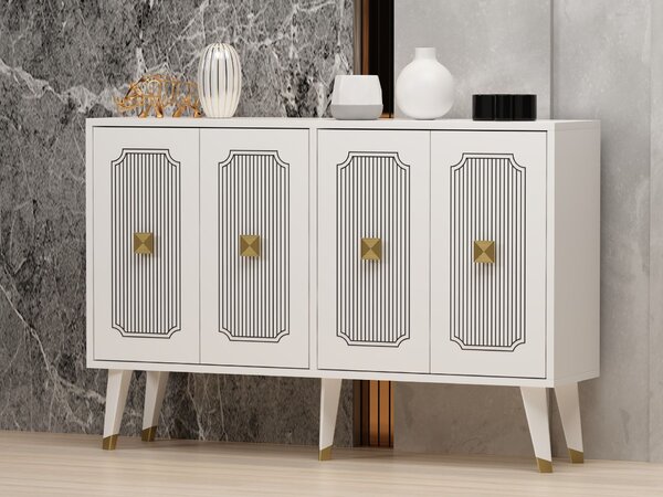 Hanah Home Console White Gold Derasi - Fehér, arany