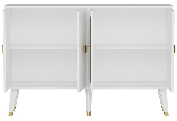 Hanah Home Console White Gold Ansel - White, Gold