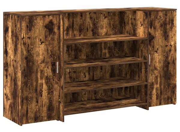 Recepciós pult füstös tölgy 180x50x103,5 cm szerelt fa