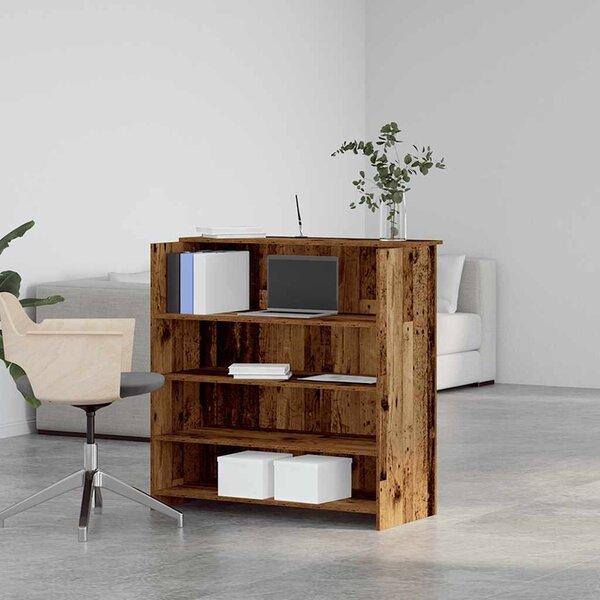 Recepciós pult antik fa 100x50x103,5 cm szerelt fa