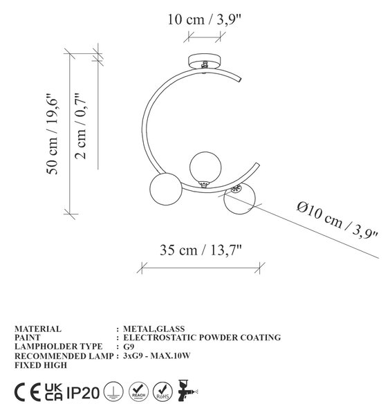 Opviq Csillár Gold Luminar - 14136