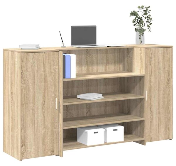 Recepciós pult sonoma tölgy 180x50x103,5 cm szerelt fa
