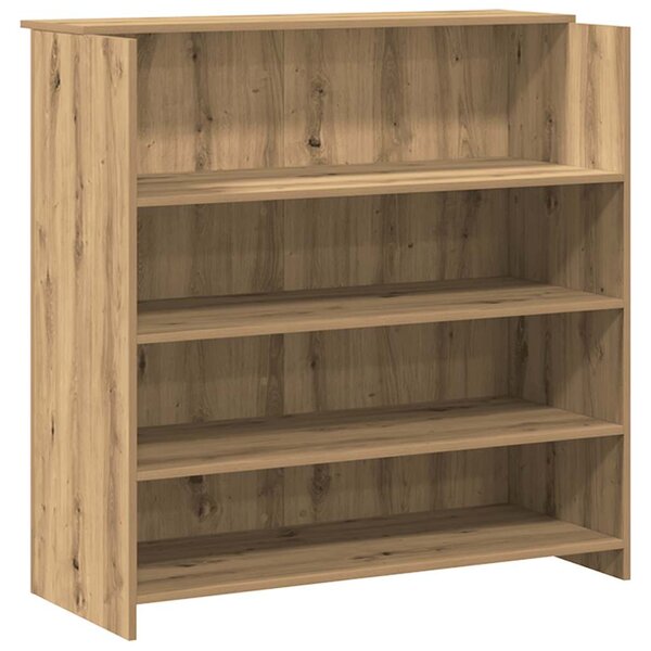 Recepciós pult kézműves tölgy 180x50x103,5 cm szerelt fa