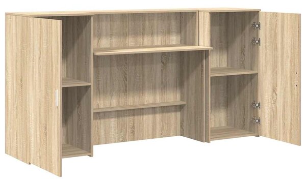 Recepciós pult sonoma tölgy 200x50x103,5 cm szerelt fa
