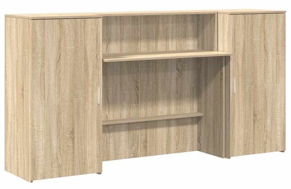 Recepciós pult sonoma tölgy 200x50x103,5 cm szerelt fa
