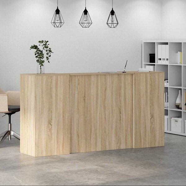 Recepciós pult sonoma tölgy 200x50x103,5 cm szerelt fa