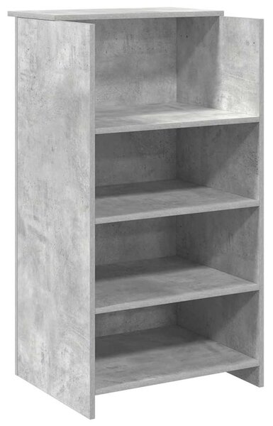 Recepciós pult betonszürke 135x50x103,5 cm szerelt fa