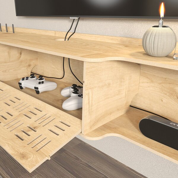 Hanah Home TV állvány Oak Pare - Tölgy